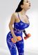 Костюм для фітнесу жіночий LILAFIT комплект лосіни пуш ап та топ синьо-рожевий розмір S LFS000040 фото 5