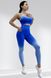 Костюм для фитнеса женский LILAFIT комплект лосины пуш ап и топ сине-голубой размер S LFS000027 фото 1