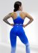 Костюм для фитнеса женский LILAFIT комплект лосины пуш ап и топ сине-голубой размер S LFS000027 фото 4