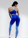 Костюм для фитнеса женский LILAFIT комплект лосины пуш ап и топ сине-голубой размер S LFS000027 фото 2