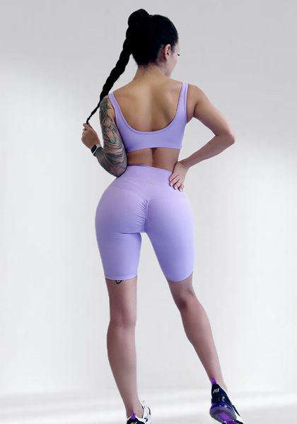 Костюм для фитнеса женский LILAFIT комплект шорты и топ ярко-лиловый розмір S LFT000022 фото