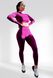 Костюм для фитнеса женский LILAFIT комплект лосины пуш ап и топ с длинным рукавом розовый размер М LFS000097 фото 4