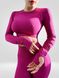 Костюм для фитнеса женский LILAFIT комплект лосины пуш ап и топ с длинным рукавом розовый размер М LFS000097 фото 3
