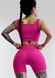 Костюм для фитнеса женский LILAFIT комплект шорты и топ ярко-розовый размер S LFT000023 фото 5