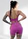 Костюм для фітнесу жіночий LILAFIT комплект шорти та топ фіолетовий в рубчик розмір S LFT000025 фото 4