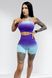 Костюм для фітнесу жіночий LILAFIT комплект шорти та топ фіолетовий градієнт розмір S LFT000026 фото 2