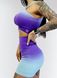Костюм для фітнесу жіночий LILAFIT комплект шорти та топ фіолетовий градієнт розмір S LFT000026 фото 5
