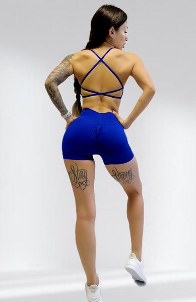 Костюм для фітнесу жіночий LILAFIT комплект шорти та топ синій розмір S LFT000030 фото