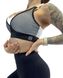 Костюм для фитнеса женский LILAFIT комплект лосины пуш ап и топ черный со вставками размер S LFS000070 фото 4
