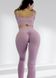 Костюм для фитнеса женский LILAFIT комплект лосины пуш ап и топ темно-розовый размер S LFS000054 фото 4
