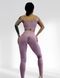 Костюм для фитнеса женский LILAFIT комплект лосины пуш ап и топ темно-розовый размер S LFS000054 фото 3