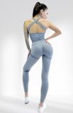 Спортивний жіночий комбінезон LILAFIT для гімнастики йоги фітнесу сірий розмір М LFJ000011 фото