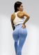 Костюм для фитнеса женский LILAFIT комплект лосины пуш ап голубые и топ белый размер S LFS000055 фото 2