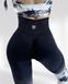 Костюм для фитнеса  женский LILAFIT комплект лосины пуш ап и топ черно-белый размер S LFS000021 фото 3