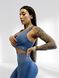 Костюм для фитнеса женский LILAFIT комплект лосины пуш ап и топ синий размер S LFS000089 фото 5