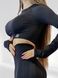 Костюм для фитнеса женский LILAFIT комплект лосины пуш ап и топ с длинным рукавом черный размер L LFS000125 фото 1
