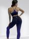 Костюм для фитнеса женский LILAFIT комплект лосины пуш ап и топ черно-фиолетовый размер S LFS000039 фото 3