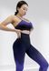 Костюм для фитнеса женский LILAFIT комплект лосины пуш ап и топ черно-фиолетовый размер М LFS000039 фото 1