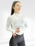 Спортивна жіноча кофта на замку LILAFIT біла розмір L SKJ000013 фото