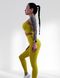 Костюм для фитнеса женский LILAFIT комплект лосины пуш ап и топ желтый размер S LFS000074 фото 5