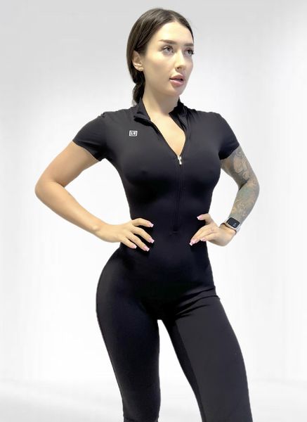 Спортивний жіночий комбінезон LILAFIT для гімнастики йоги фітнесу чорний розмір S LFJ000016 фото